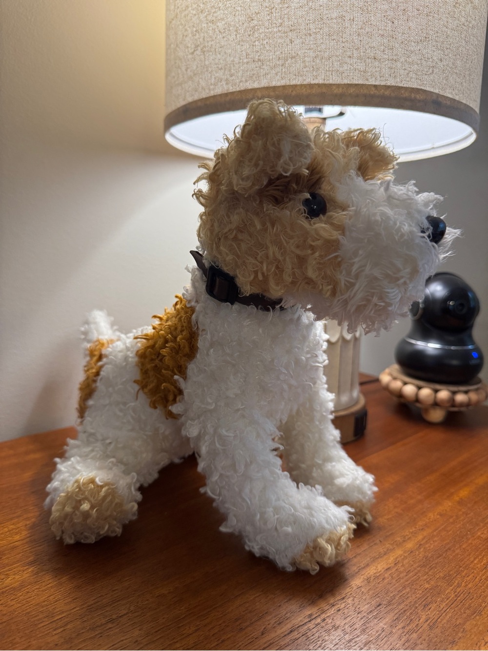 TY TySilk Beanie Buddies Fetch Wire Fox Terrier Plush Dog Retired 2005